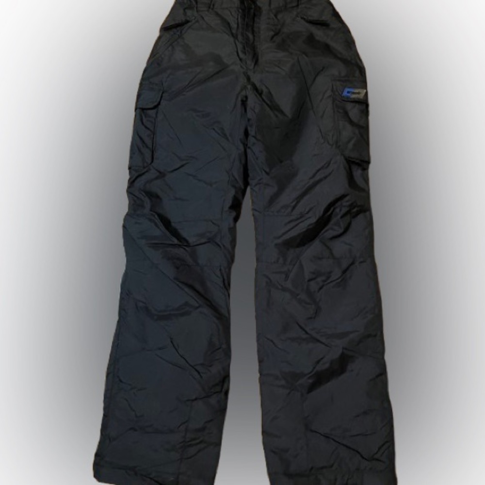 Ski Gear Black Snowboard/Ski Waterproof Pants with Side Cargo Pocket Size XL